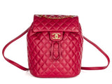 Chanel Dark Red Lambskin Quilted Small Urban Spirit Backpack - Shop Prestige