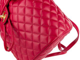Chanel Dark Red Lambskin Quilted Small Urban Spirit Backpack - Shop Prestige