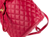 Chanel Dark Red Lambskin Quilted Small Urban Spirit Backpack - Shop Prestige