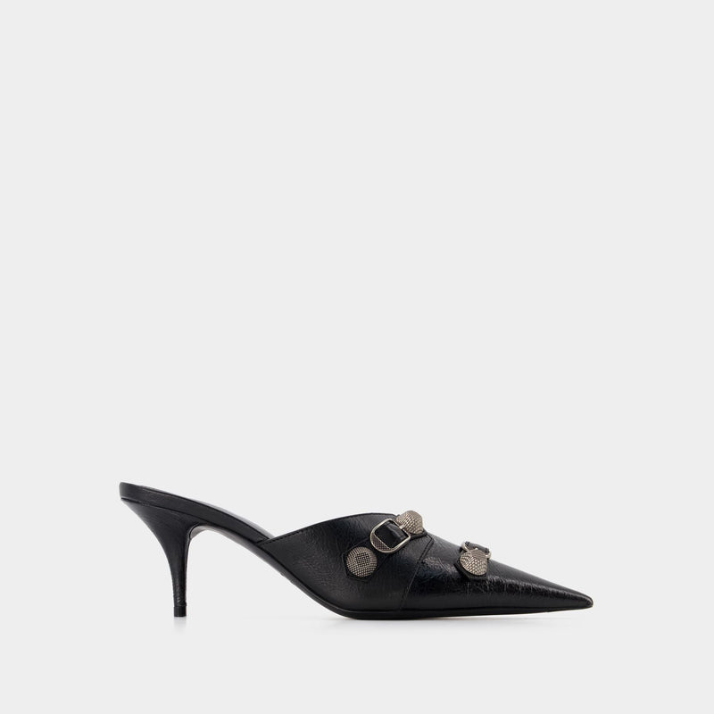 Cagole M70 Mules - Balenciaga - Black - Leather