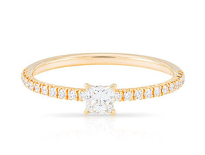 Cartier Étincelle De Cartier Princess-Cut Diamond Ring 18ct Yellow Gold - Shop Prestige