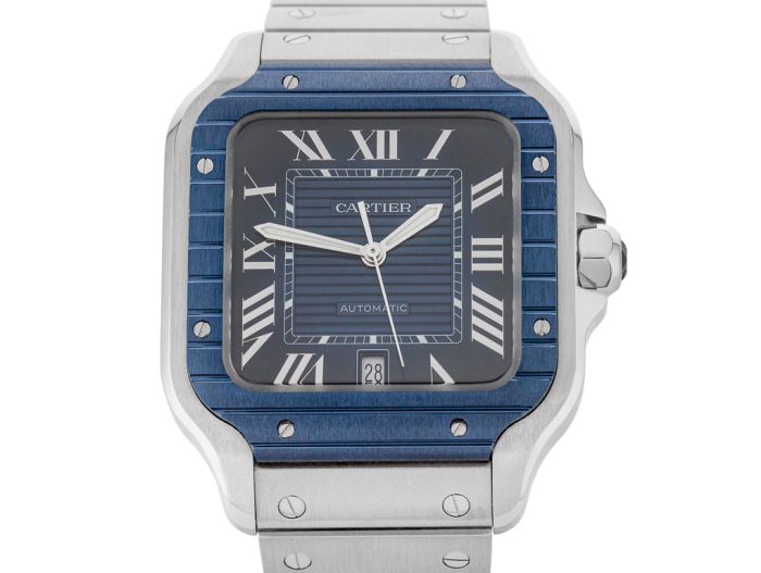 Cartier Santos 40mm Stainless Steel Watch - Shop Prestige