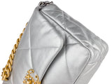 Chanel 19 Metallic Silver Single Flap Bag - Shop Prestige