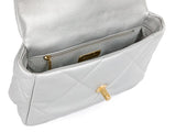 Chanel 19 Metallic Silver Single Flap Bag - Shop Prestige