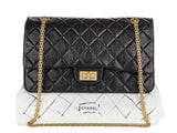 Chanel Black Calfskin Leather Quilted 2.55 Reissue Flap Bag - Shop Prestige