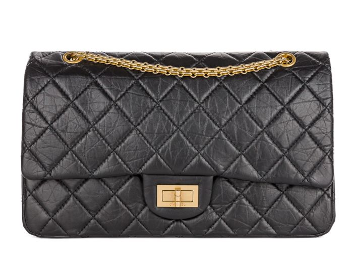 Chanel Black Calfskin Leather Quilted 2.55 Reissue Flap Bag - Shop Prestige