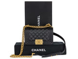 Chanel Black Caviar Small Boy Bag - Shop Prestige