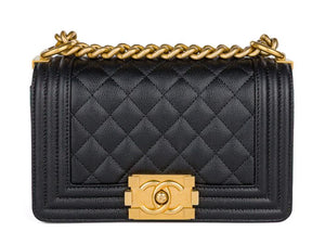 Chanel Black Caviar Small Boy Bag - Shop Prestige