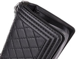 Chanel Black Leather Stiched Medium Boy Bag - Shop Prestige