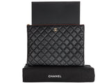 Chanel Black O Case Quilted Caviar Clutch - Shop Prestige