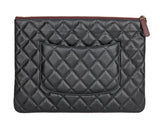 Chanel Black O Case Quilted Caviar Clutch - Shop Prestige