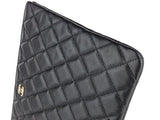 Chanel Black O Case Quilted Caviar Clutch - Shop Prestige