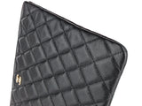Chanel Black O Case Quilted Caviar Clutch - Shop Prestige