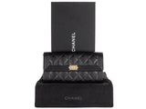 Chanel Black Quilted Lambskin Boy Flap Wallet - Shop Prestige