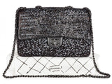 Chanel Black Sequin Lambskin Moonlight On Water Single Flap Bag - Shop Prestige