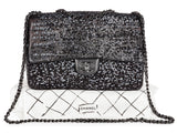 Chanel Black Sequin Lambskin Moonlight On Water Single Flap Bag - Shop Prestige
