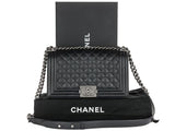 Chanel Boy Black Caviar Medium Single Flap Bag - Shop Prestige