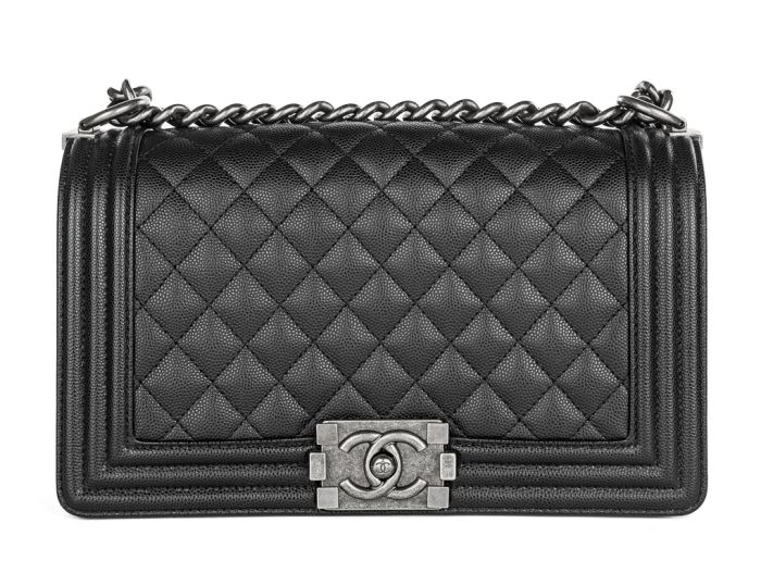 Chanel Boy Black Caviar Medium Single Flap Bag - Shop Prestige