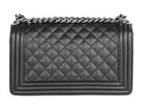 Chanel Boy Black Caviar Medium Single Flap Bag - Shop Prestige