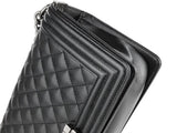 Chanel Boy Black Caviar Medium Single Flap Bag - Shop Prestige