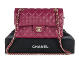 Chanel Burgundy Lambskin Classic Small Double Flap Bag - Shop Prestige