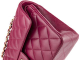 Chanel Burgundy Lambskin Classic Small Double Flap Bag - Shop Prestige