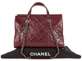 Chanel CC Crave Red Tote Quilted Glazed Caviar Bag - Shop Prestige