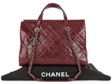 Chanel CC Crave Red Tote Quilted Glazed Caviar Bag - Shop Prestige