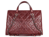 Chanel CC Crave Red Tote Quilted Glazed Caviar Bag - Shop Prestige