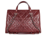 Chanel CC Crave Red Tote Quilted Glazed Caviar Bag - Shop Prestige