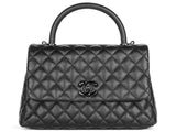 Chanel Caviar Black Coco Top Handle Flap Bag - Shop Prestige