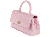 Chanel Caviar Pink Coco Top Handle Flap Bag - Shop Prestige