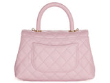 Chanel Caviar Pink Coco Top Handle Flap Bag - Shop Prestige