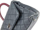 Chanel Grey Caviar & Lizard Embossed Coco Top Handle Bag - Shop Prestige