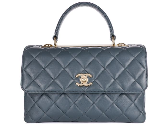 Chanel Grey Medium CC Trendy Top Handle Bag - Shop Prestige