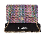 Chanel Multicolor Quilted Tweed Medium Double Flap Bag - Shop Prestige