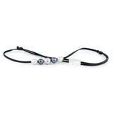 Quintuple Silvery Indigo 9.2-11.4mm Mana Pearl Necklace
