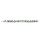 Light Silvery Blue-Green 11-12.2mm Tahitian Pearl Bracelet