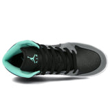 Air Jordan 1 Mid Grey Aqua (GS)