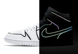 Air Jordan 1- Mid geïriseerd reflecterend wit