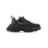 Balenciaga Triple S- Allover-logo Zwart
